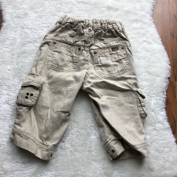 Boys linen blend cargo style pants size 9-12 month - Picture 3 of 4
